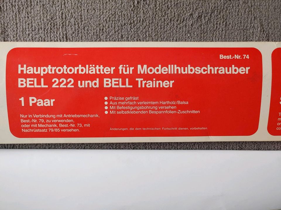 Graupner BELL 222/Trainer Hauptrotorblätter, neu in Berlin