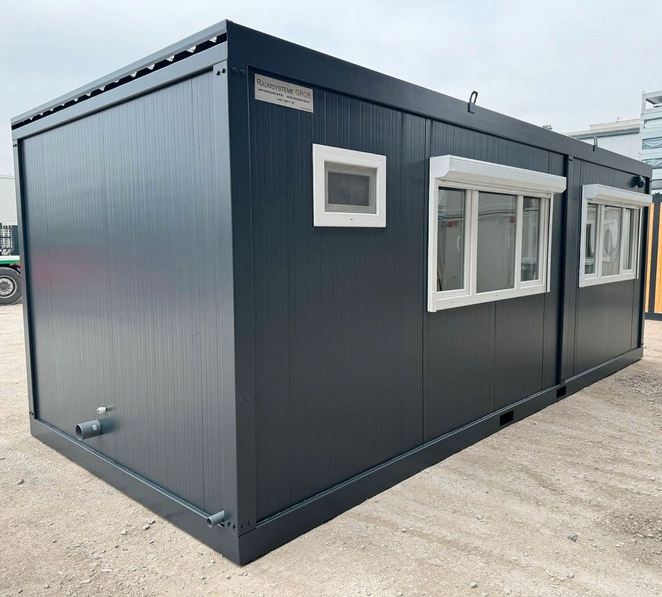 7 x 3 Meter Container inkl. 2 Zimmern - Schlafcontainer mit Badezimmer + WC Dusche Waschbecken Boiler - Tinyhouse Unterkunft Wohnraum Wohncontainer Duschcontainer Containerwohnung Ferienwohnung neu in Brunnen