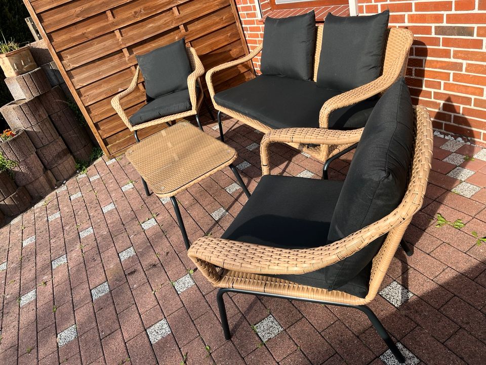 Lounge Möbelset Gartenmöbel Gastronomie 4er Set NEU MWST Rattan in Kosel