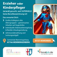 pädagogische Fach- / Ergänzungskraft (m/w/d), Erzieher (m/w/d), Kinderpfleger (m/w/d) bei der Kita Memmingerberg gesucht | www.localjob.de # kindergarten krippengruppen betreuung Bayern - Memmingerberg Vorschau