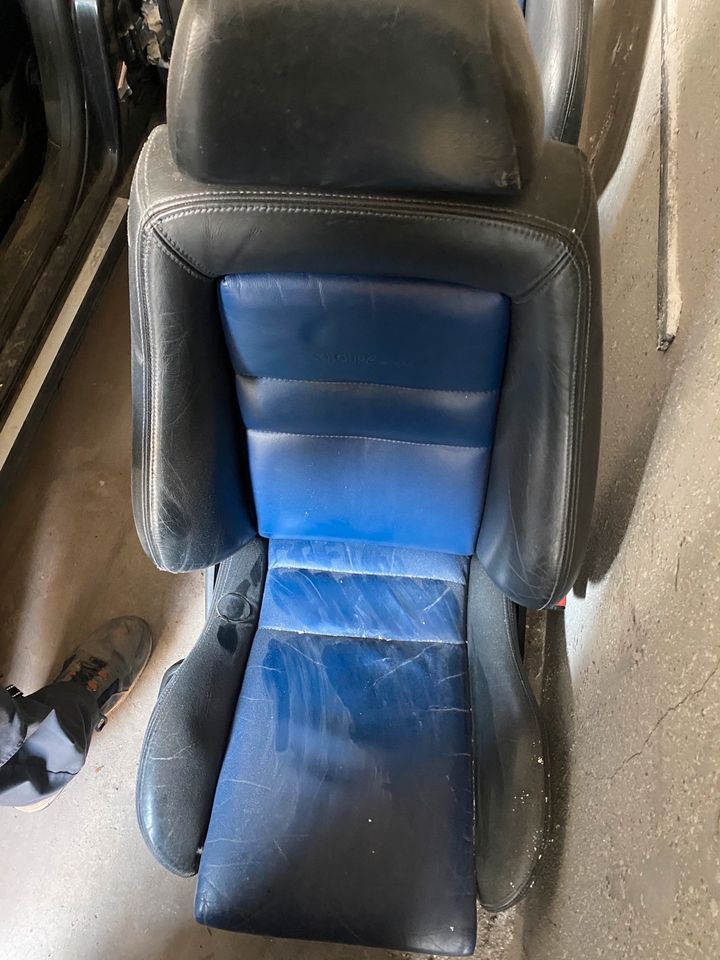 Lederaussattung Recaro Colour Concept Blau Schwarz Golf 4 Cabrio in Hochstätten