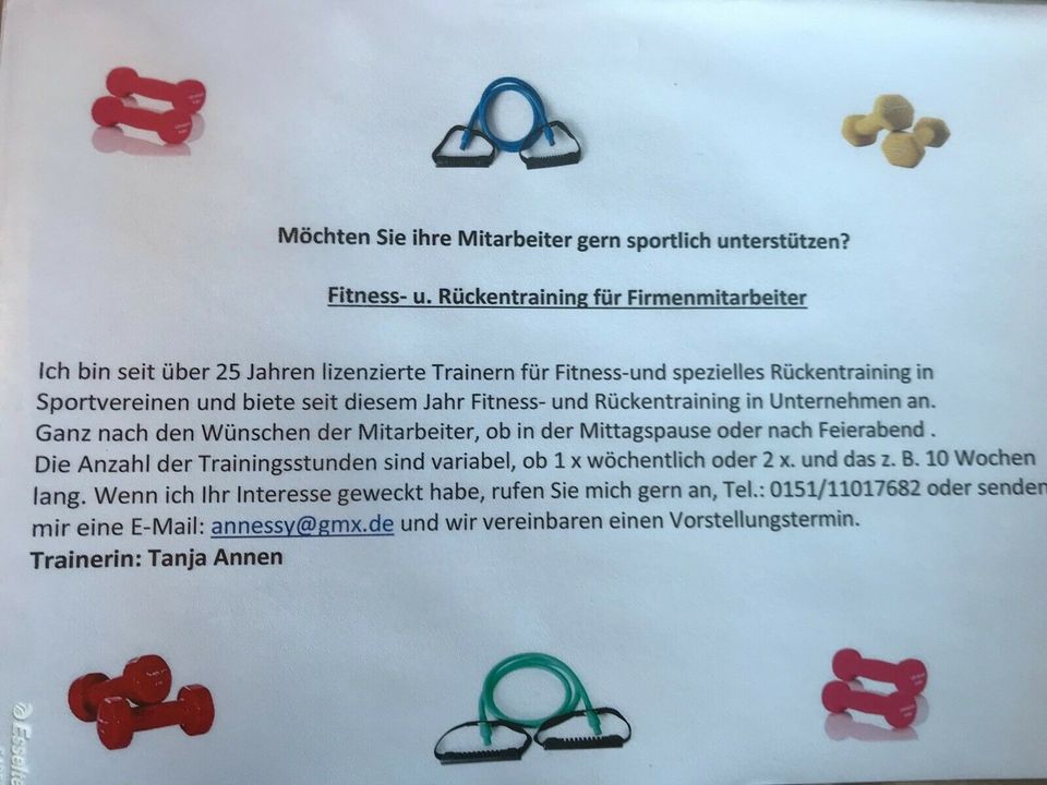 Fitness für Mitarbeiter in Hoisdorf 