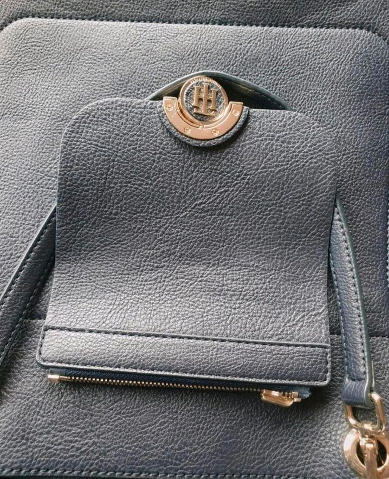 Tommy Hilfiger Tasche navy blue satchel effortless Shopper groß in Malsch