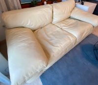 Sofa Couch Beige Leder 2 Sitzer Nordrhein-Westfalen - Greven Vorschau