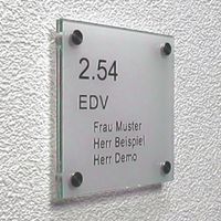 A4 Glas Tür Firmen Schild doppelterGlasrahmen Edelstahl Halterung Hessen - Darmstadt Vorschau
