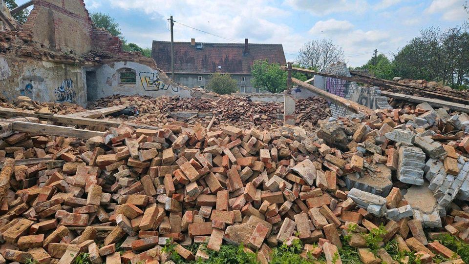 Historische Baustoffe, Backsteine, Antike Mauersteine in Mockrehna