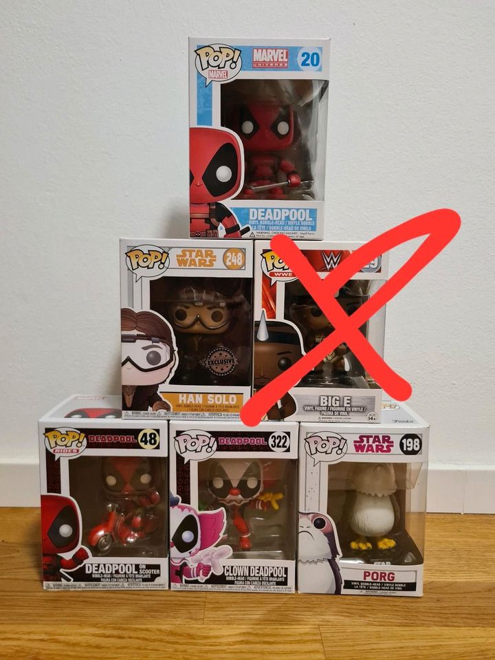 Funko Pop Sammlung Figuren (Marvel; Deadpool; WWE; Star Wars) in Baldham