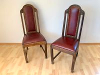 Stühle mit Lederpolster 2er Set | Vintage | Antik Nordrhein-Westfalen - Mönchengladbach Vorschau