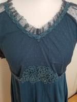 Cream Kleid 40 türkis Spitze Tüll Volant Materialmix Häfen - Industriehäfen Vorschau