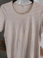 T-Shirt GERRY WEBER Gr. 42 beige/weiß Nordrhein-Westfalen - Königswinter Vorschau