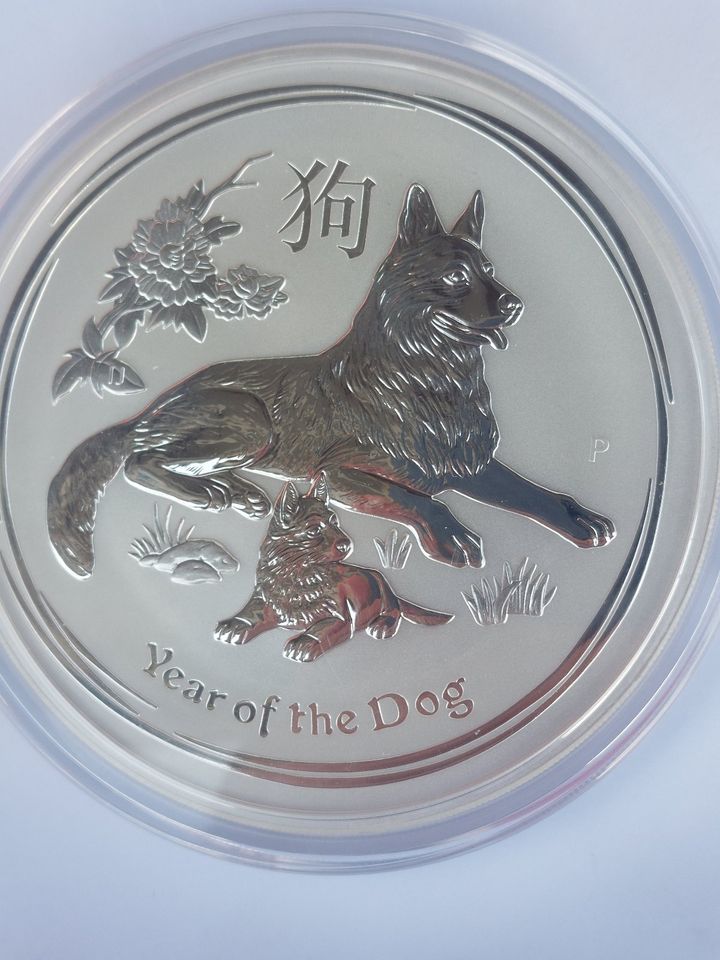 1 kg Silbermünze Hund 2018, Lunar Serie II in Eisenach