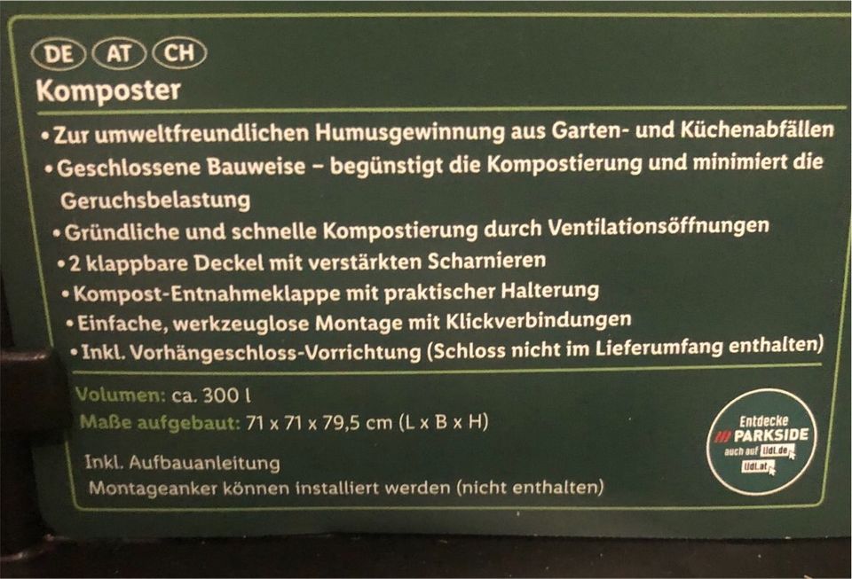 Liter ist TOP 100% Komposter Kleinanzeigen Kleinanzeigen in jetzt | 300 eBay Ennepetal Garten Nordrhein-Westfalen -