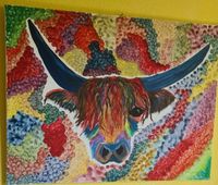 BILD KUNSTWERK GEMÄLDE STIER ACRYL LEINWAND VON BEFR. KÜNSTLERIN Wandsbek - Hamburg Wellingsbüttel Vorschau