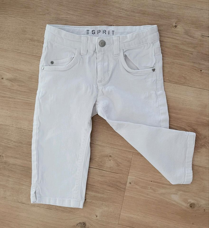 Esprit: 3/4 Hose Jeans, weiß, Größe 116/122 in Roth