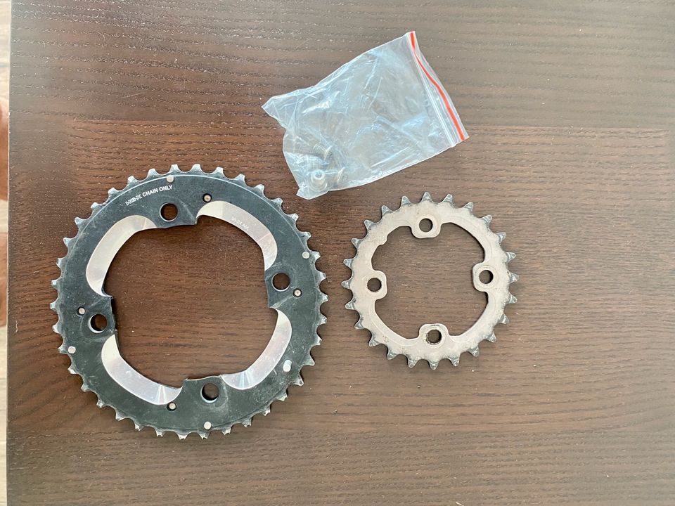 Shimano Deore Kettenblatt 2fach 38/24 MTB für MC-M785 in Dresden