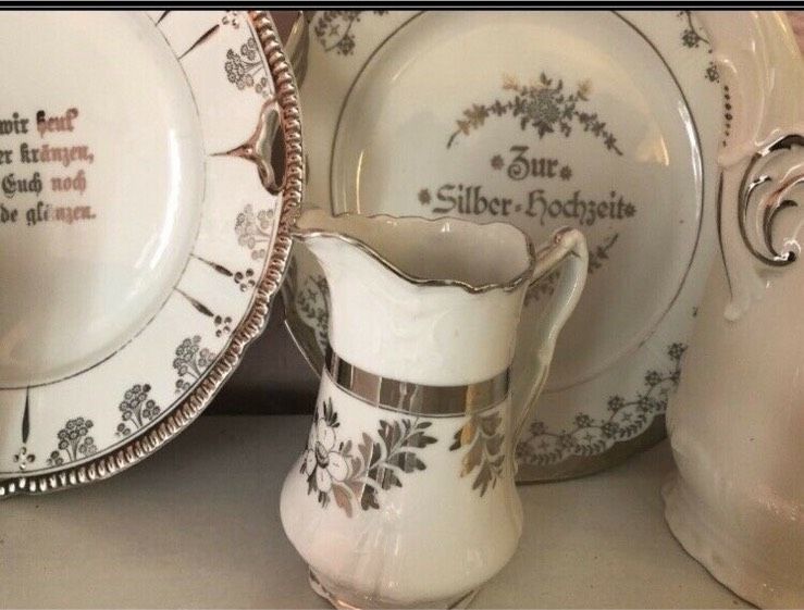Erbstück antik Silber Hochzeitsteller Silberhochzeitsgeschirr ab- in Hannover