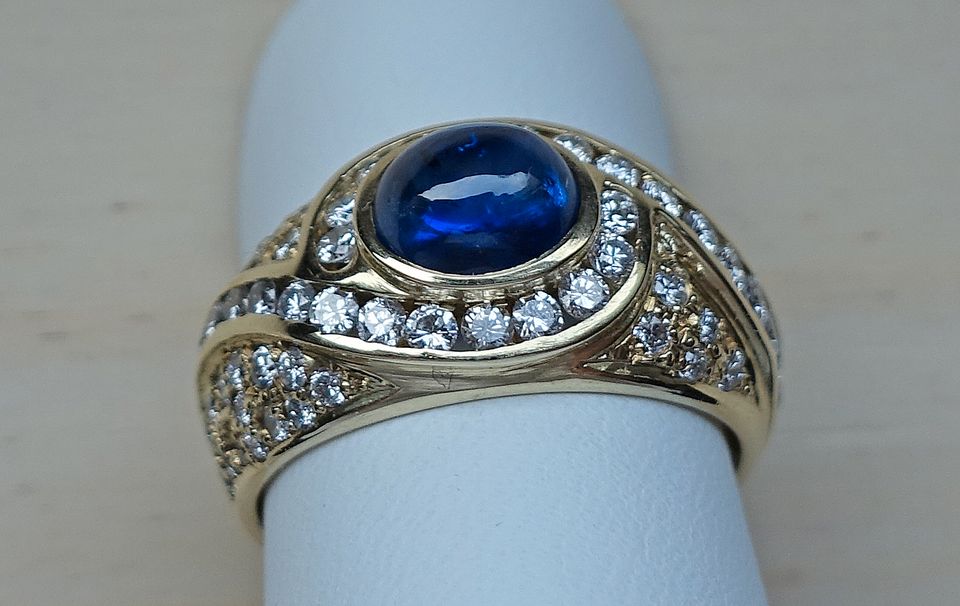 Diamant Ring 14Kt 585 Gold Brillant Saphir Safir Brillanten 8460 in Lichtenberg (Oberfranken)