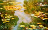 Claude Monet - Seerosen im Licht p95059 G 120x180cm Ölbild handg. Berlin - Treptow Vorschau