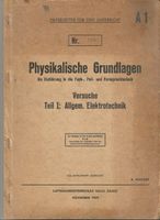 Physikalische Grundlagen/Hilfsblätter für den Unterricht-Rarität Niedersachsen - Langenhagen Vorschau