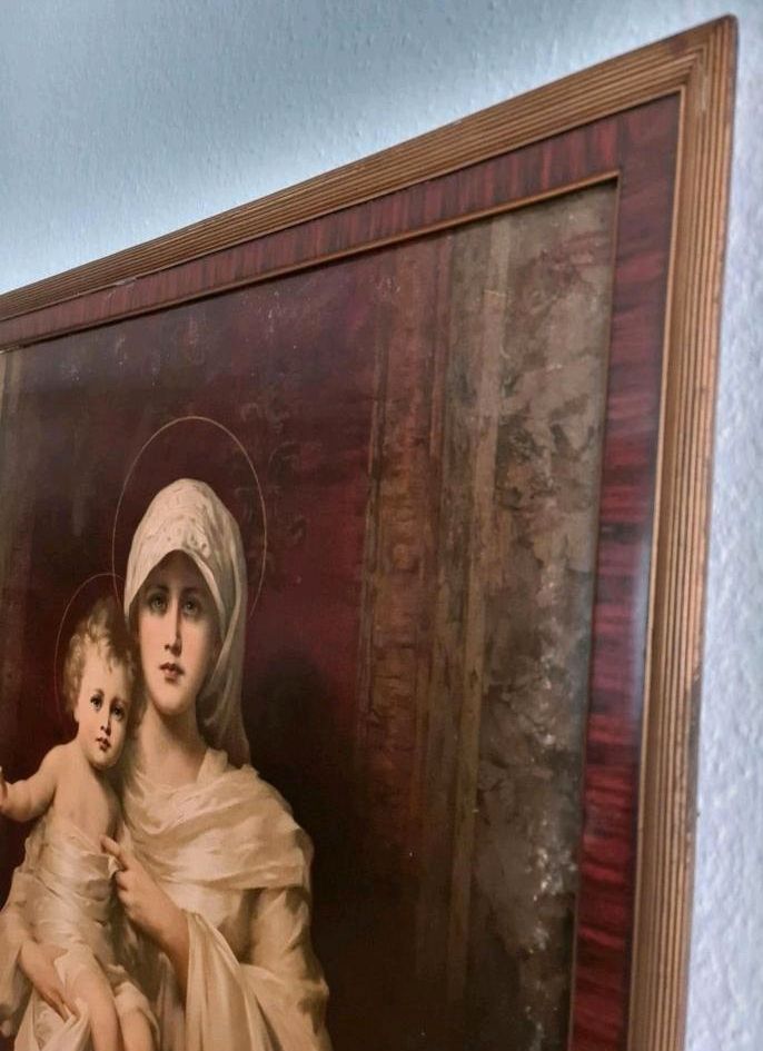 Maria  Jesus Bild Madonna Antik Rahmen endlich deco in Emmerich am Rhein