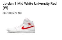 jordan 1 mid white University red Berlin - Spandau Vorschau