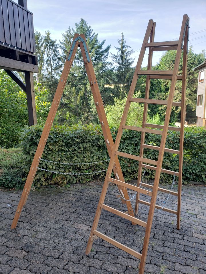 Stehleiter Holz 2,50m 1 Stück in Freudenberg