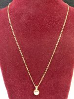 GOLD KETTE & BRILLANT ANHÄNGER 18k 750 47,9cm L 0,17cm B 6,44g GG Berlin - Neukölln Vorschau