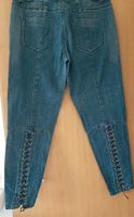 Außergewöhnliche Jeans Gr. 40, Blau, Schnürung am Bein Niedersachsen - Fredenbeck Vorschau