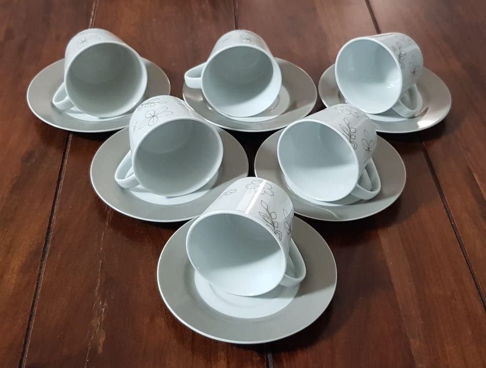Schöne Teetassen/Kaffeetassen mit Untertassen 10 telig in Westerholt
