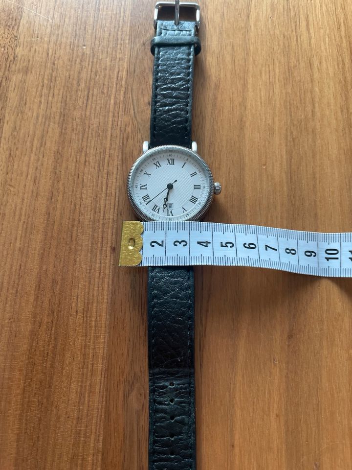 Hirsch Armbanduhr Uhr dunkelblau Leder in Hoppstädten-Weiersbach