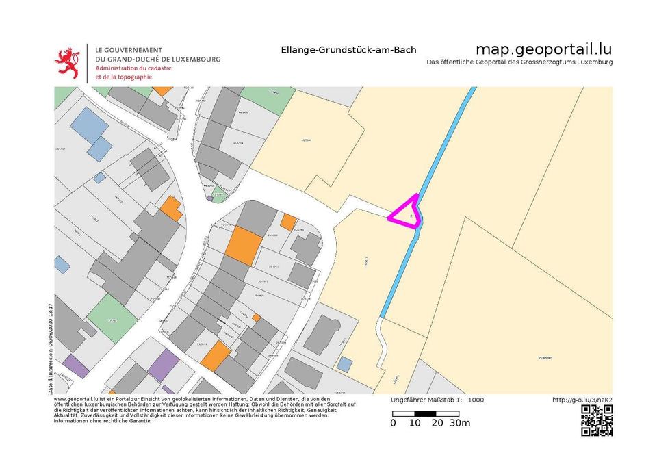 Ellange-Luxemburg Freizeitgrundstück am Bach in Perl