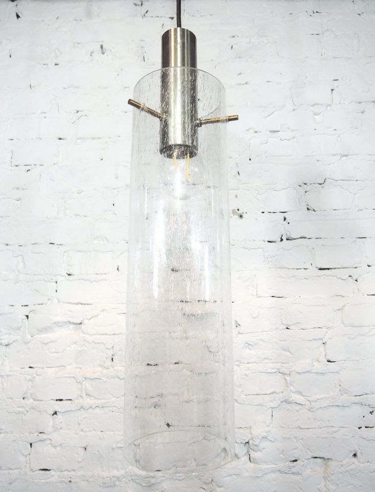 Pendelleuchte Lampe Glas Limburg Zylinder Midcentury Vintage 70er in Berlin