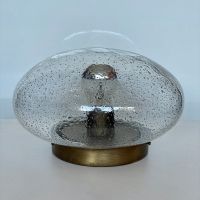 Vintage 70er Hillebrand Deckenlampe - Gesprenckeltes Eisglas Niedersachsen - Dollart Vorschau