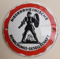 Emaille Email Plakette Niederrhein Haus Tür Alarm 1950 Bonn - Bad Godesberg Vorschau