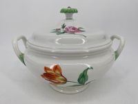 * MEISSEN PORZELLAN DECKELTERRINE FLORAL DEKORIERT RUND um 1860 Berlin - Charlottenburg Vorschau