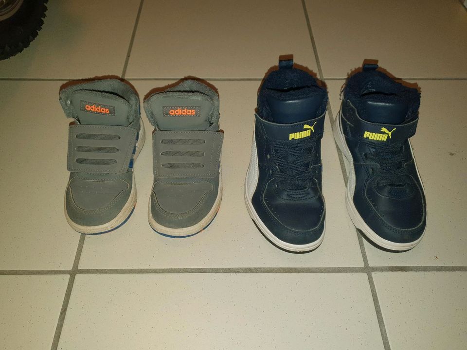 Kinderwinterschuhe adidas Gr. 26 u. Puma Gr. 30 in Schwetzingen