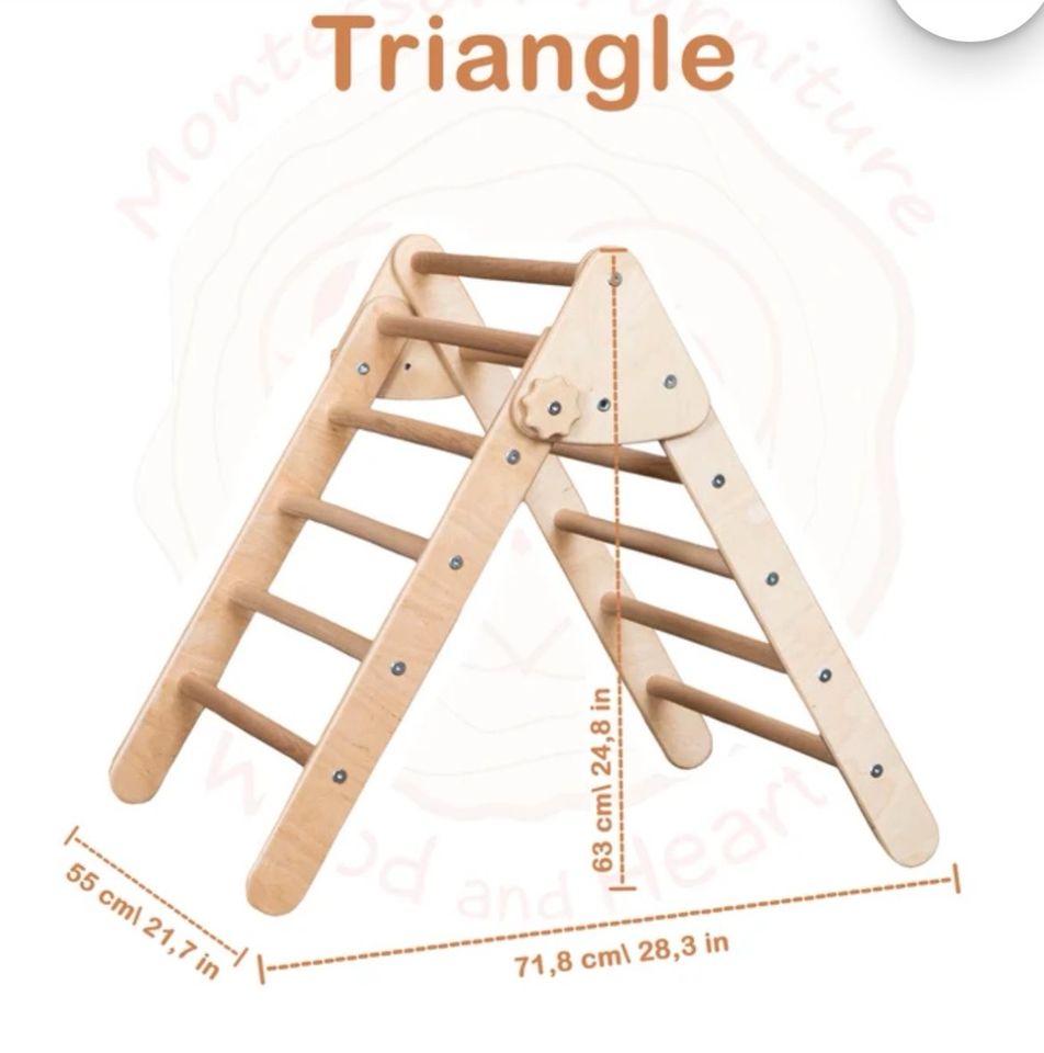 Montessori Kletterdreieck mit Kletterbogen und Rutsche. in Mechernich