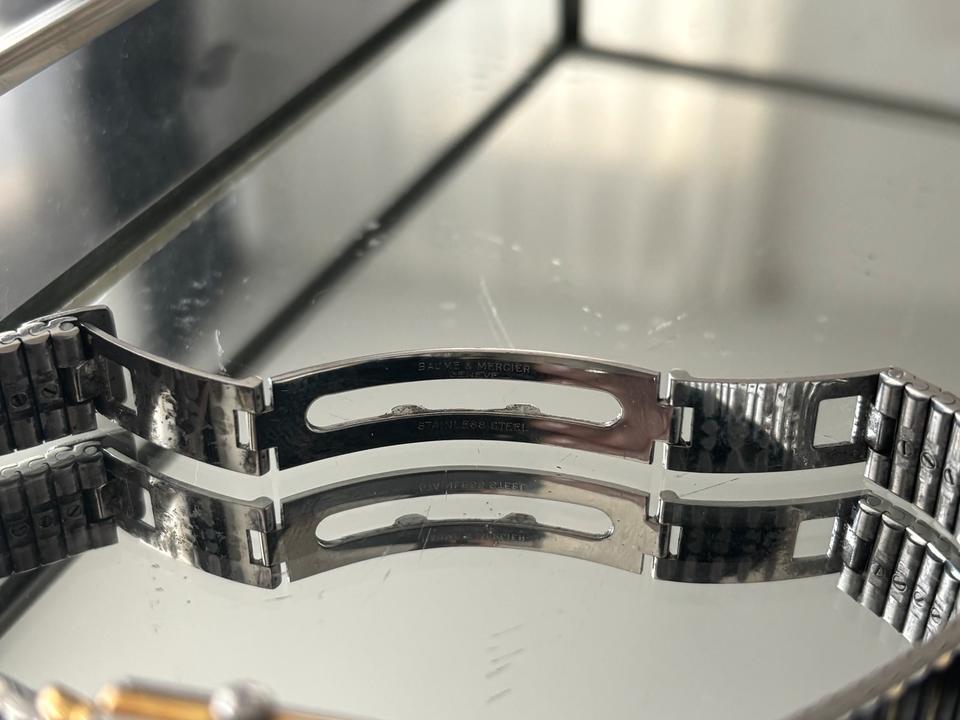 Baume & Mercier Damenuhr – Edelstahl & 18K Gold, Quartz | Vintage in Berlin
