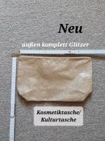 Kosmetiktasche/Kulturtasche Glitzer gold Dresden - Klotzsche Vorschau