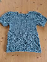 Schöner blauer Strickpullover Shirt Gr. 36. Handarbeit Bayern - Oberndorf am Lech Vorschau