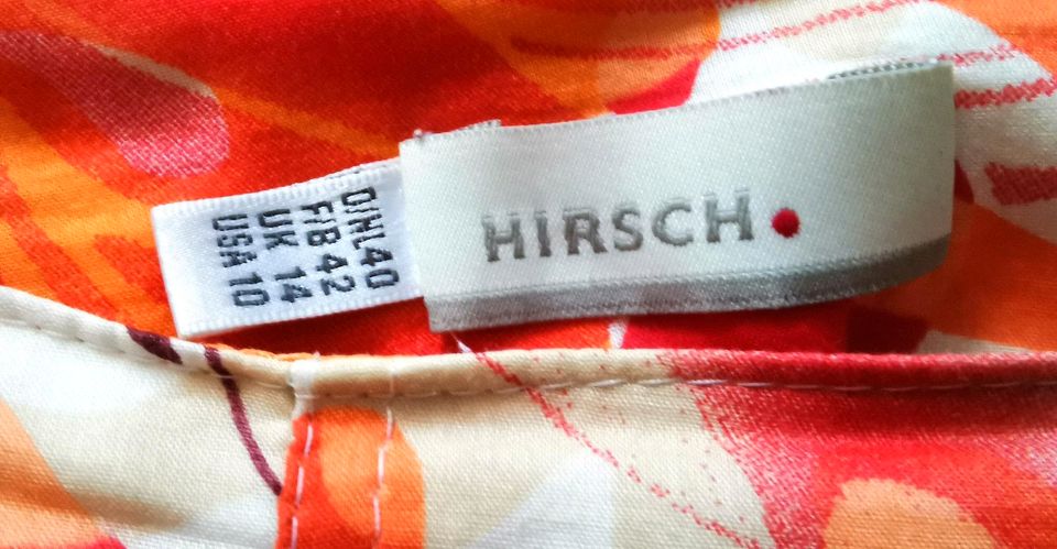 4tlg ROCK Hirsch 40 rot orange weiß 2 Orange Leinenblusen 40 +Top in Aßling