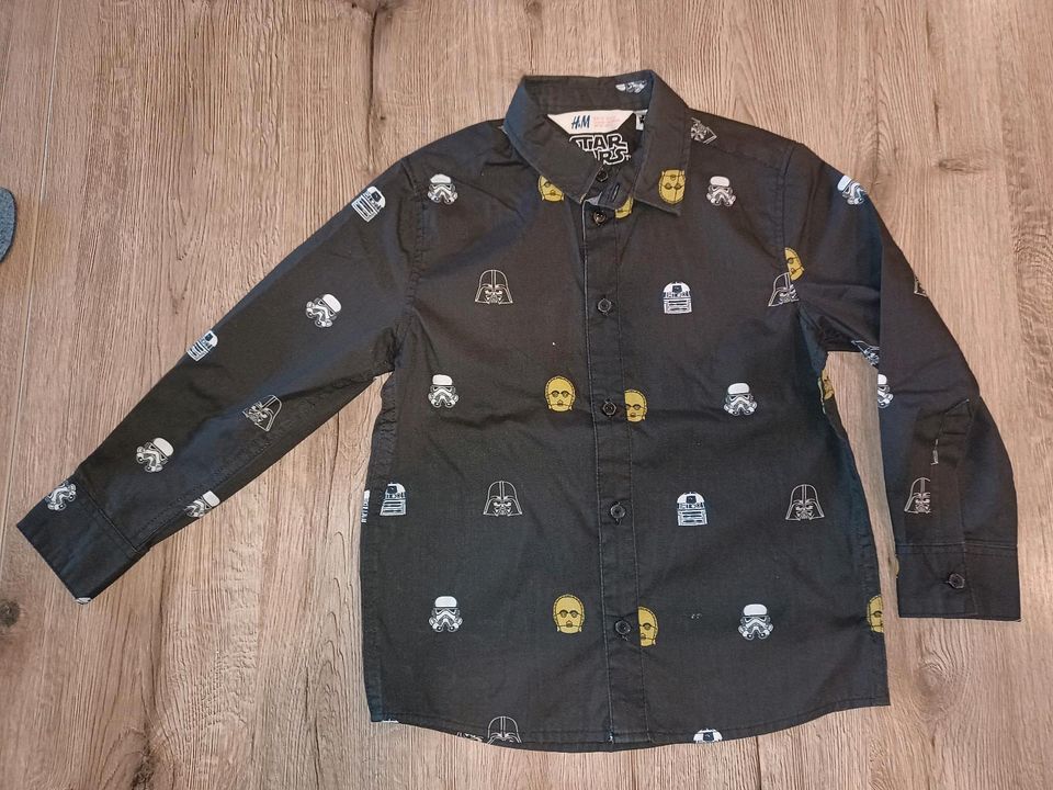 H&M Star Wars Hemd Gr. 110 Langarmhemd Schwarz in Esens