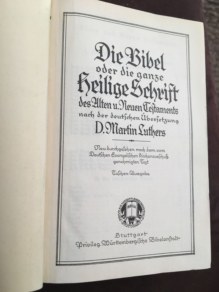 Die Bibel oder die ganze heilige Schrift in Chemnitz