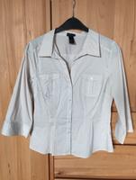 H&M 3/4 ärmelige Bluse beige weiß gestreift klassisch Gr. 42 Bayern - Luhe-Wildenau Vorschau