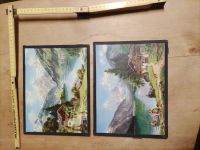 2 alte Bilder, "Alpenidylle / Alpensee" ca. 25 x 20 cm Bayern - Kemnath Vorschau