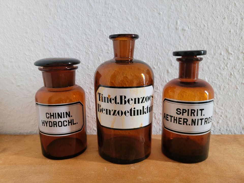 3x Apothekerflaschen Glasflaschen in Dietzenbach