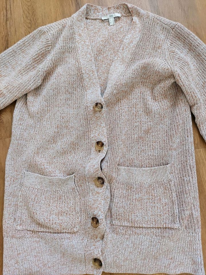 Strickjacke edc beige meliert S Baumwolle in Fulda