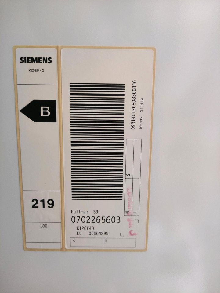 Kühlschrank, Einbaukühlschrank, Siemens, ki26f40 siemens in Wiesbaden