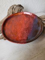 Teller Mittelteller Rottöne Keramik getöpfert Osnabrück - Hasbergen Vorschau