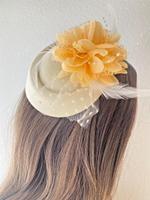 Fascinator Federschleier Hut Clip Damen Karneval Haarnadel Beige Essen - Rüttenscheid Vorschau